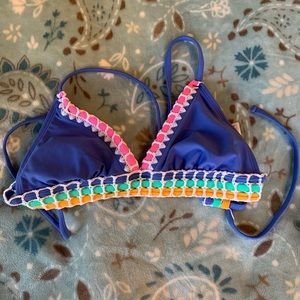 Multi-colored bikini top